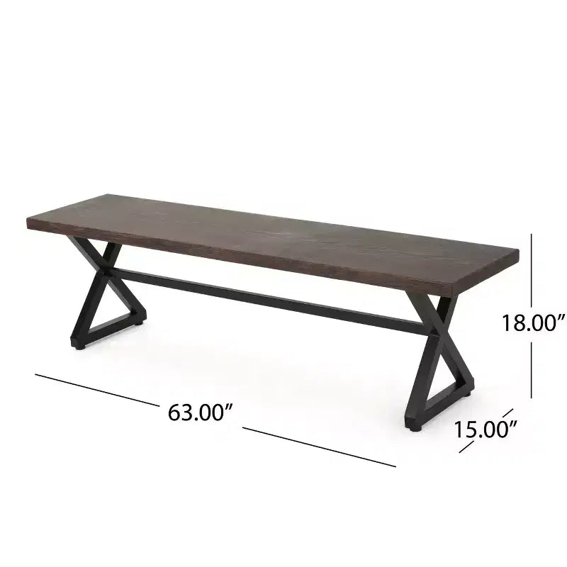 Christopher Knight Home Absher Outdoor Wicker and Aluminum 6 Piece Dining Set with Bench