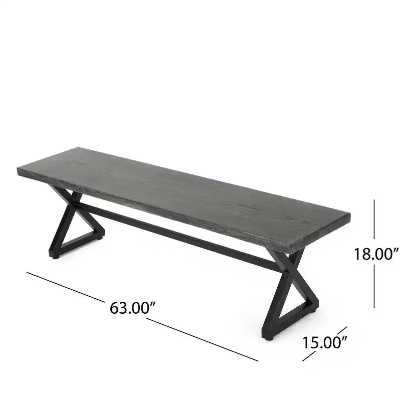 Christopher Knight Home Absher Outdoor Wicker and Aluminum 6 Piece Dining Set with Bench