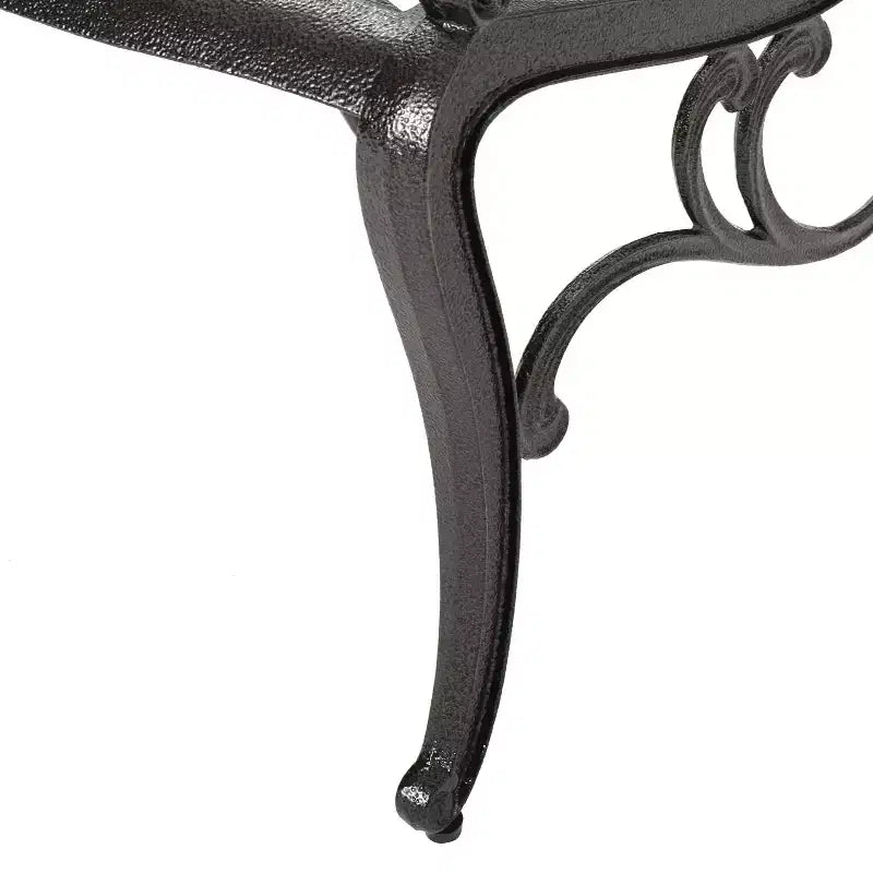 Christopher Knight Home Sarasota 5-Piece Cast Aluminum Outdoor Dining Set with Floral Scroll Design