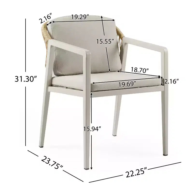 Ensemble de salle à manger d'extérieur 7 pièces, comprenant une table de salle à manger extensible et des chaises en rotin PE, bois d'acacia, gris+naturel-ModernLuxe