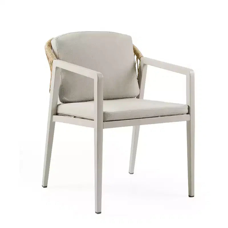 Ensemble de salle à manger d'extérieur 7 pièces, comprenant une table de salle à manger extensible et des chaises en rotin PE, bois d'acacia, gris+naturel-ModernLuxe