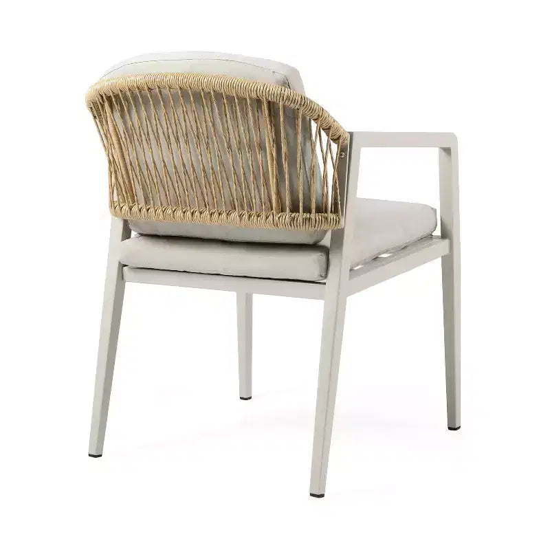 Ensemble de salle à manger d'extérieur 7 pièces, comprenant une table de salle à manger extensible et des chaises en rotin PE, bois d'acacia, gris+naturel-ModernLuxe