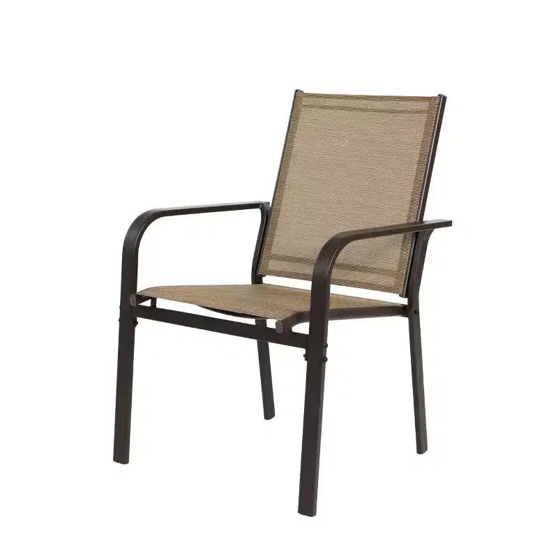Ensemble de salle à manger d'extérieur GDFStudio Eudora 7 pièces résistant aux intempéries avec 6 chaises en textilène