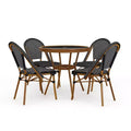 Table de salle à manger de bistrot intérieure/extérieure Lily Pond de Martha Stewart avec 4 chaises de bistrot empilables