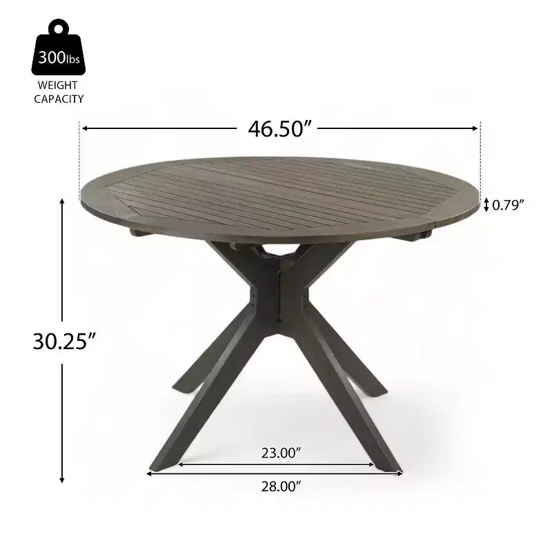 GDFStudio Tara Outdoor Wicker and Acacia Wood 5 Piece Dining Set with Cushions