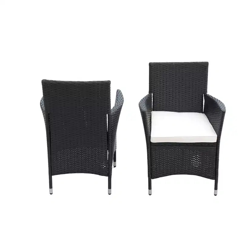 Ensemble de salle à manger d'extérieur en osier Whisen 7 pièces avec plateau de table en bois d'acacia, 6 chaises
