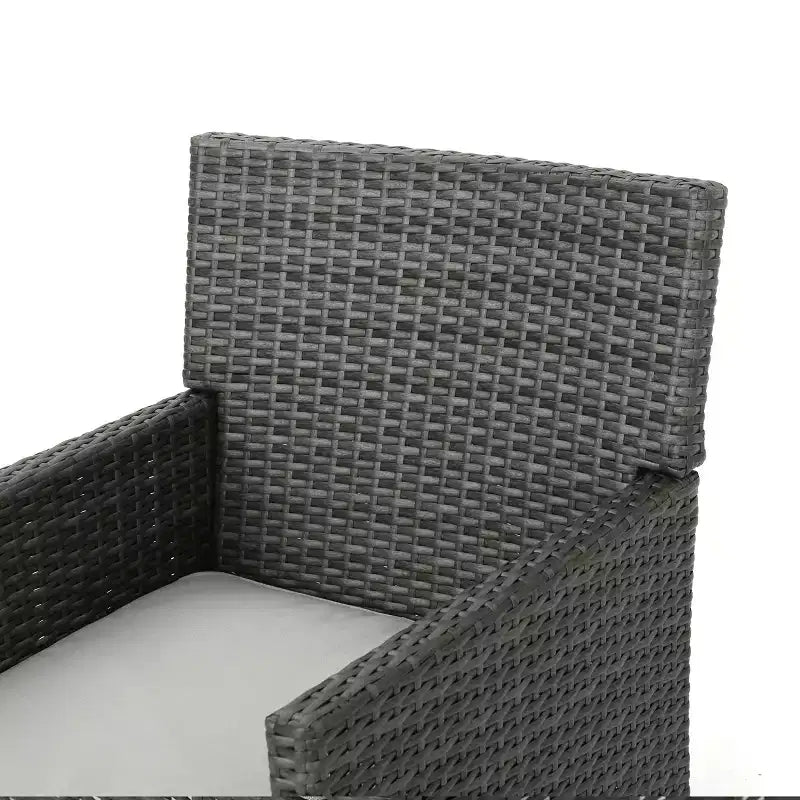 Christopher Knight Home Wes Outdoor Acacia Wood and Wicker 5 Piece Dining Set with Cushion