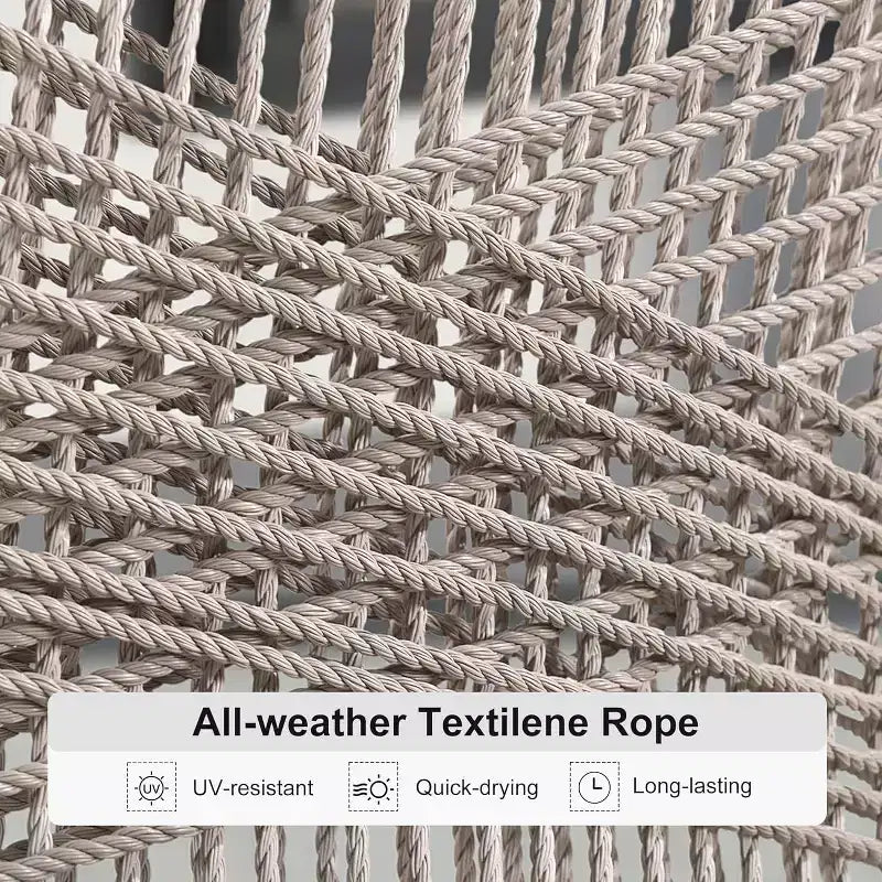PURPLE LEAF Dining Set Patio Metal Table and Wicker Rattan Chairs for Outside Porch Garden Kitchen Modern Outdoor Furniture Sets