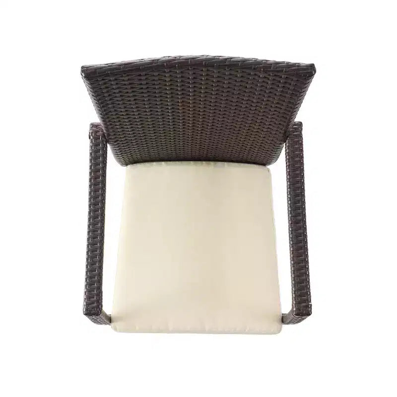 Ensemble de salle à manger d'extérieur 7 pièces en osier avec coussin Christopher Knight Home Thompson