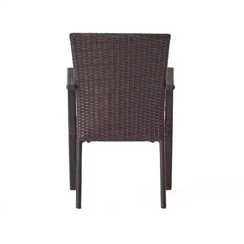 Ensemble de salle à manger d'extérieur 7 pièces en osier avec coussin Christopher Knight Home Thompson