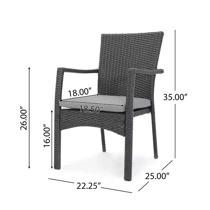 Christopher Knight Home Davenport Outdoor Acacia Wood and Wicker 9 Piece Expandable Dining Set with Cushion