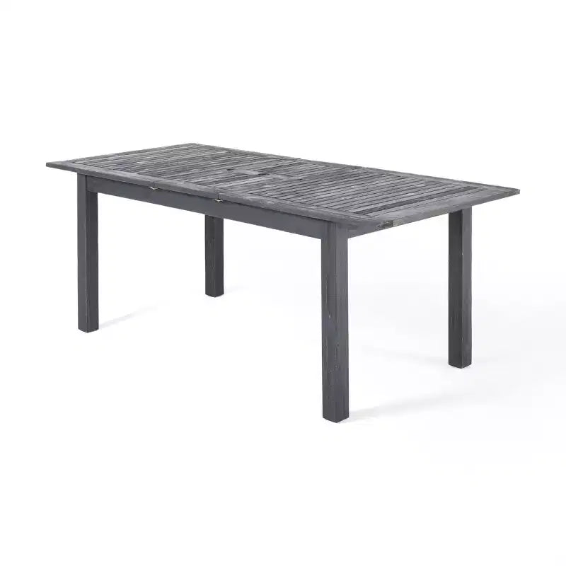 Christopher Knight Home Davenport Outdoor Acacia Wood and Wicker 9 Piece Expandable Dining Set with Cushion