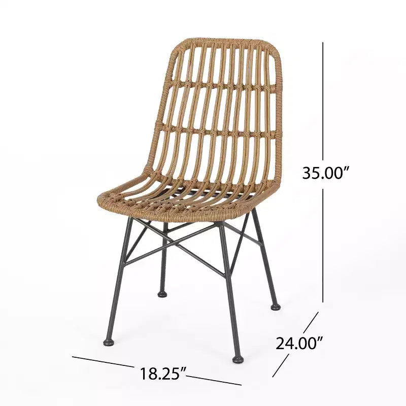 Christopher Knight Home Sawtelle Outdoor Wicker and Acacia Wood 7 Piece Dining Set
