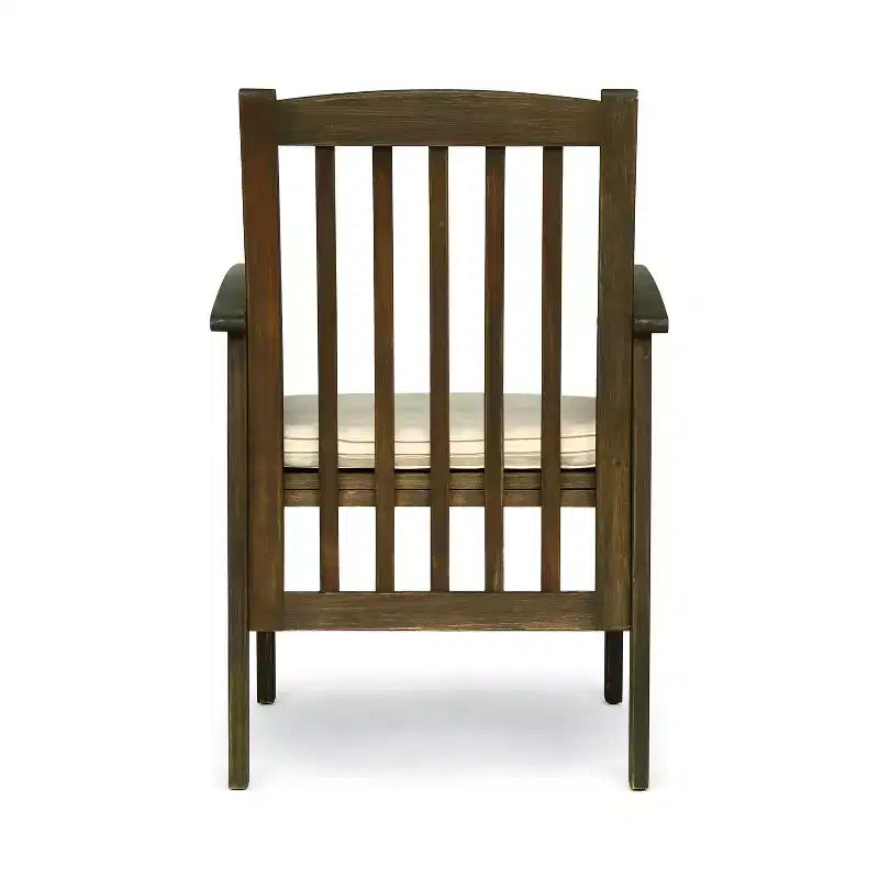 Christopher Knight Home Laussat Outdoor Acacia Wood 5 Piece Dining Set with Cushion