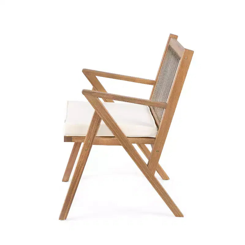 Christopher Knight Home Reynard 7 Piece Expandable Outdoor Dining Set with Acacia Wood Table and Rope Back Chairs