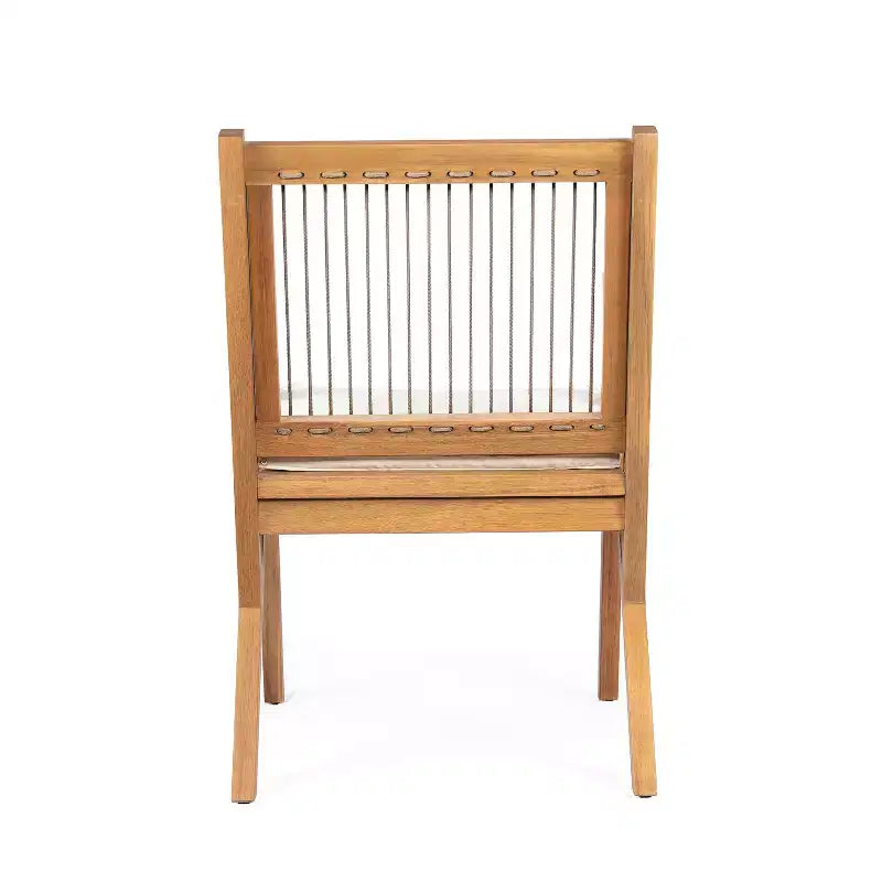 Christopher Knight Home Reynard 7 Piece Expandable Outdoor Dining Set with Acacia Wood Table and Rope Back Chairs