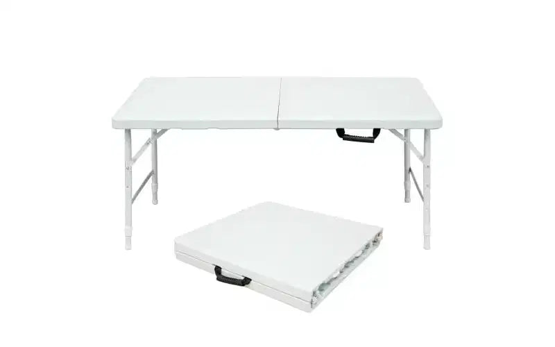 4ft Folding Table,Portable Heavy Duty Plastic Table With Handle,