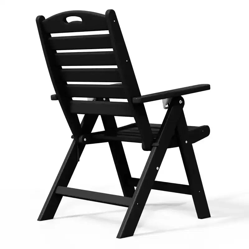 WestinTrends Malibu Ensemble de salle à manger d'extérieur carré 5 pièces en PEHD avec chaises pliantes, blanc