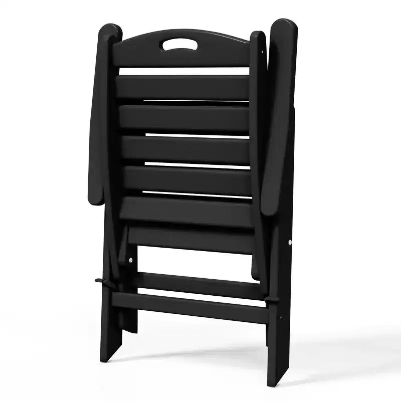 WestinTrends Malibu Ensemble de salle à manger d'extérieur carré 5 pièces en PEHD avec chaises pliantes, blanc