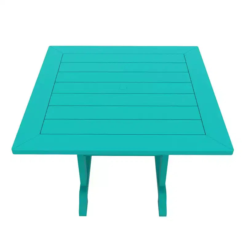WestinTrends Malibu Ensemble de salle à manger d'extérieur carré 5 pièces en PEHD avec chaises pliantes, blanc