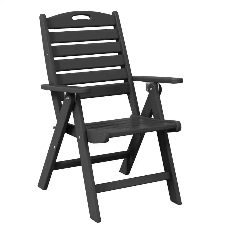 WestinTrends Malibu Ensemble de salle à manger d'extérieur carré 5 pièces en PEHD avec chaises pliantes, blanc