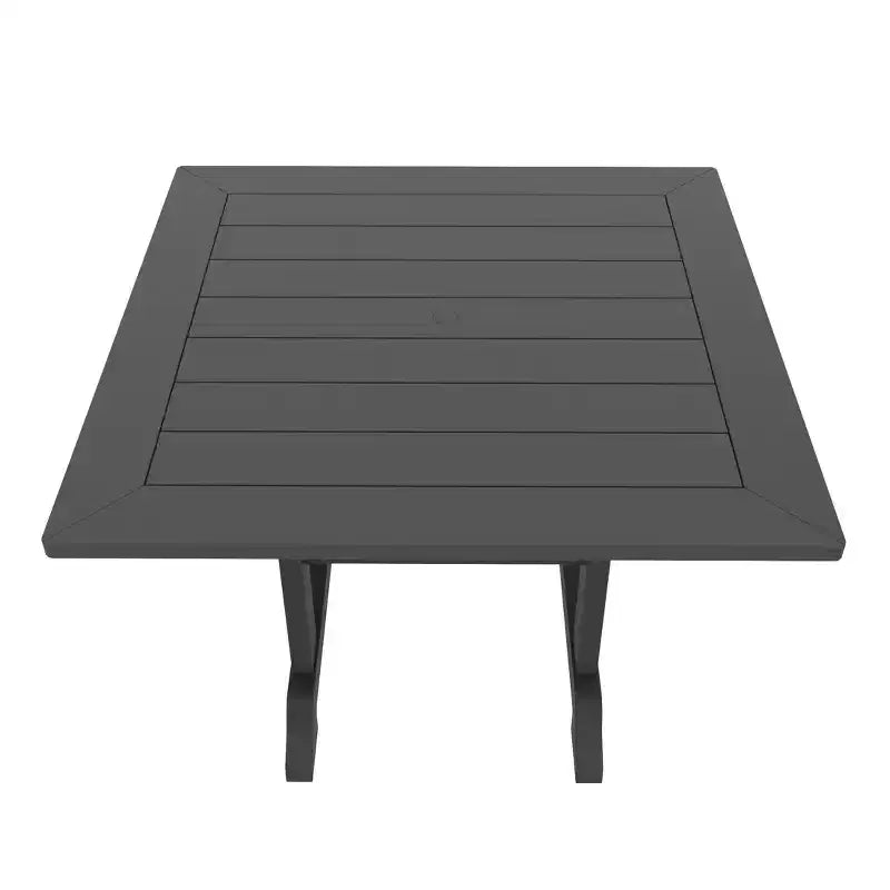 WestinTrends Malibu Ensemble de salle à manger d'extérieur carré 5 pièces en PEHD avec chaises pliantes, blanc