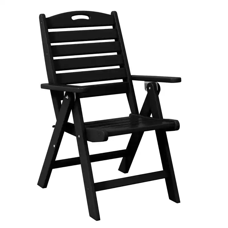 WestinTrends Malibu Ensemble de salle à manger d'extérieur carré 5 pièces en PEHD avec chaises pliantes, blanc