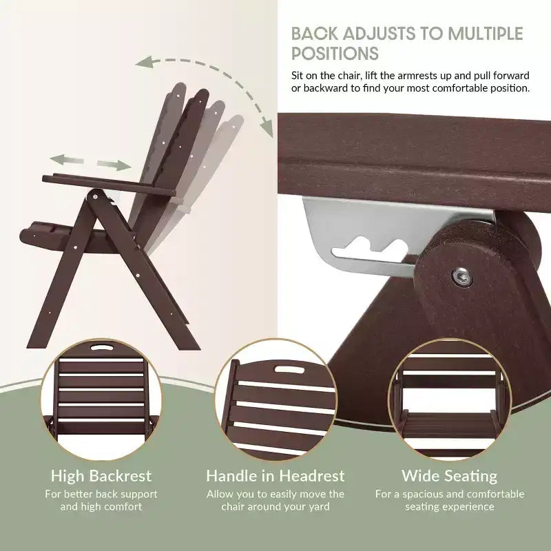 Ensemble de table à manger rectangulaire 7 pièces WestinTrends Malibu en PEHD avec chaises pliantes