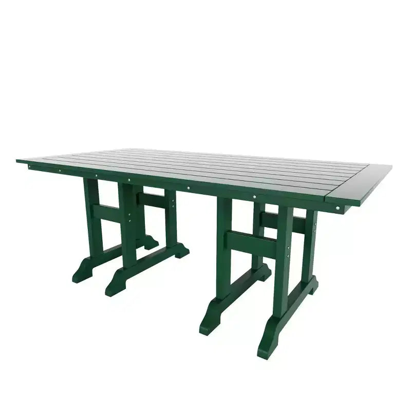 Ensemble de table à manger rectangulaire 7 pièces WestinTrends Malibu en PEHD avec chaises pliantes