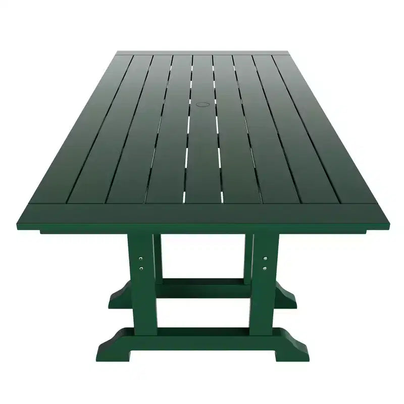 Ensemble de table à manger rectangulaire 7 pièces WestinTrends Malibu en PEHD avec chaises pliantes
