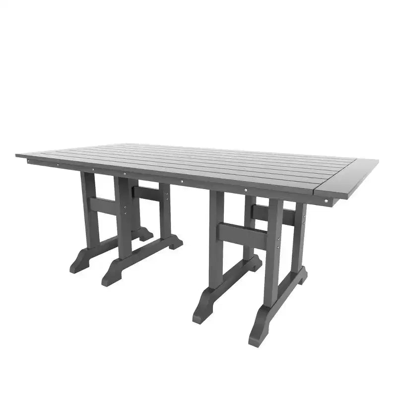 Ensemble de table à manger rectangulaire 7 pièces WestinTrends Malibu en PEHD avec chaises pliantes