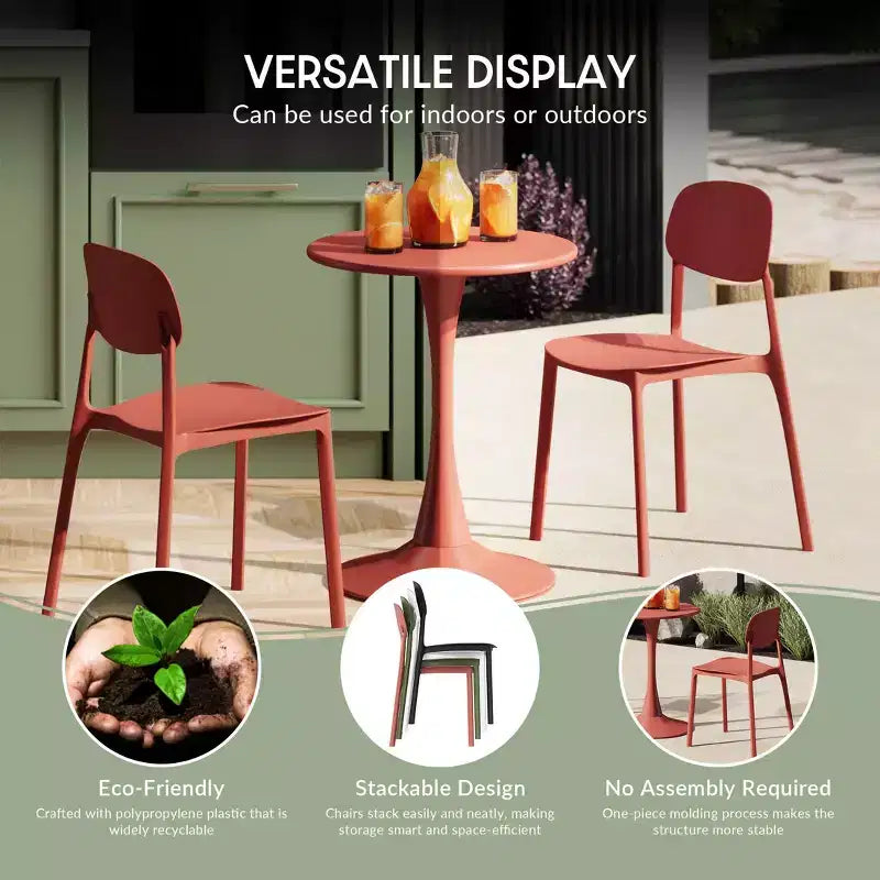 WestinTrends Playa 7-Piece Outdoor Rectangular Metal Patio Dining Table Set With Mid-Century Modern Stackable Patio Side Chairs
