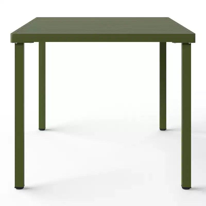 WestinTrends Playa Ensemble table de salle à manger rectangulaire en métal 7 pièces pour l'extérieur avec chaises de salle à manger empilables en résine