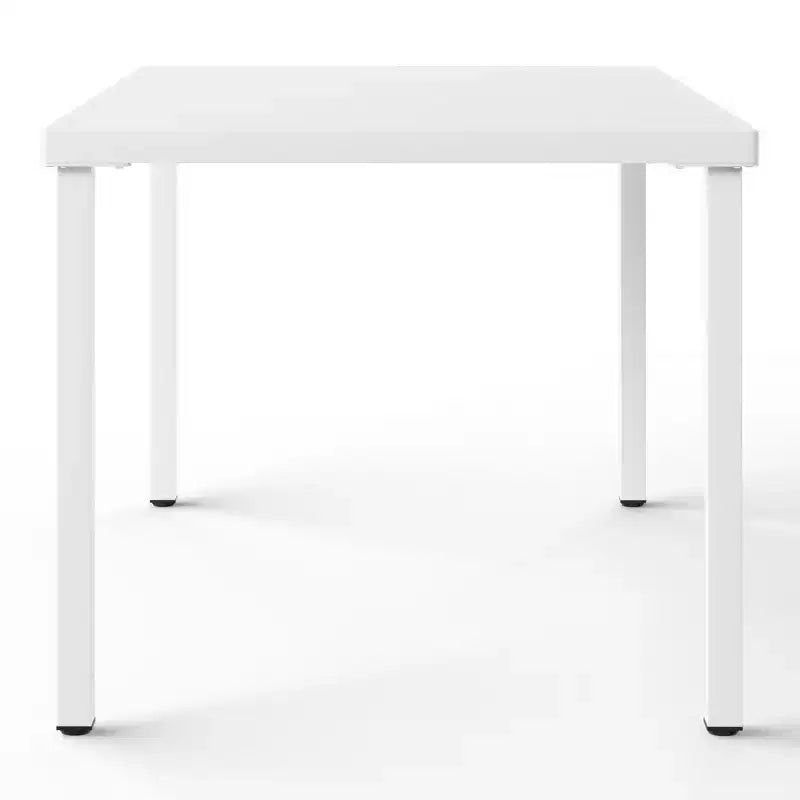 WestinTrends Playa Ensemble table de salle à manger rectangulaire en métal 7 pièces pour l'extérieur avec chaises de salle à manger empilables en résine