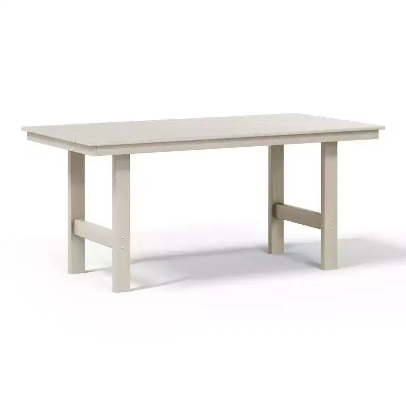 WestinTrends Ashore 7-Piece HDPE Outdoor Rectangular Patio Dining Table Set with Side Chairs