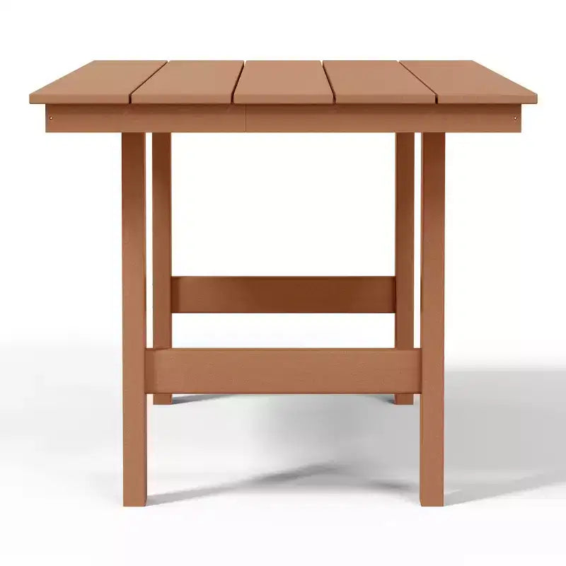 WestinTrends Ashore 7-Piece HDPE Outdoor Rectangular Patio Dining Table Set with Side Chairs
