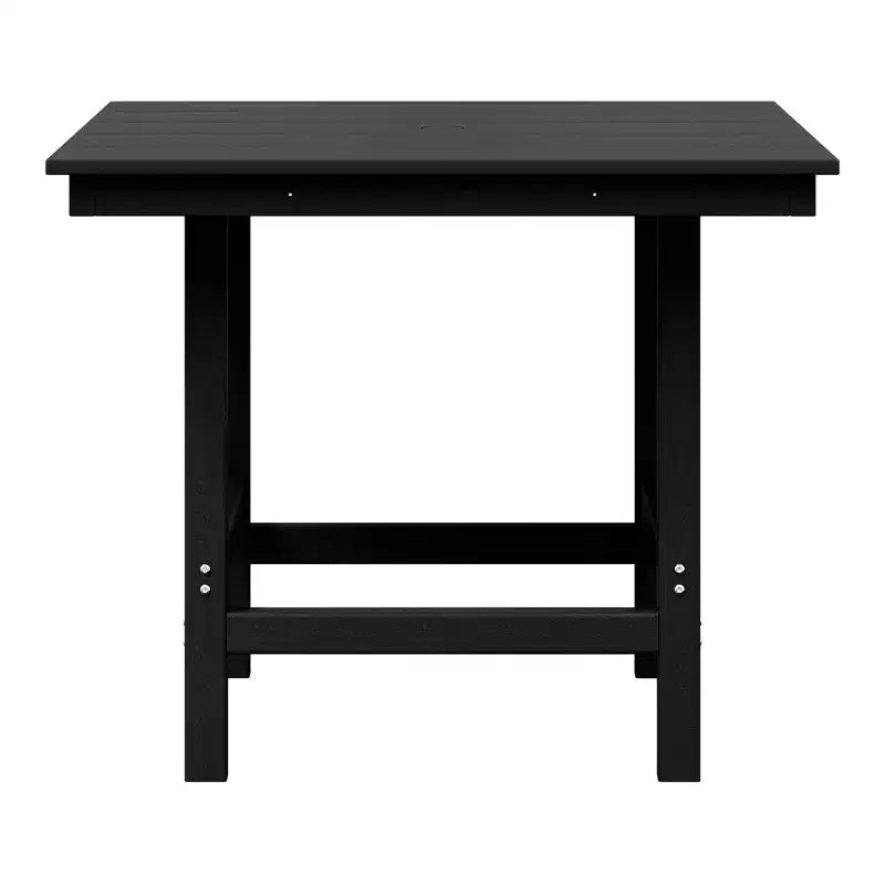 WestinTrends Ashore 5-Piece HDPE Outdoor Square Patio Dining Table Set with Armless Side Chairs
