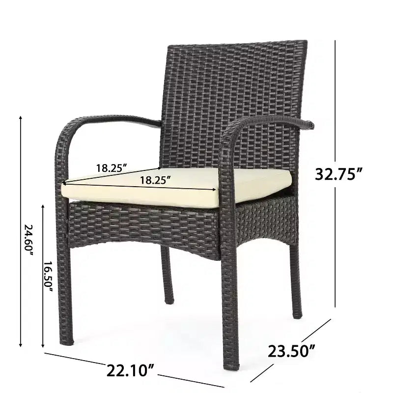 Christopher Knight Home Elmar Outdoor Acacia Wood and Wicker 7 Piece Expandable Dining Set