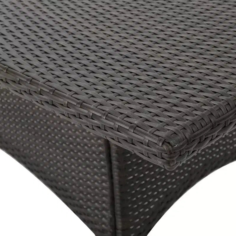 GDFStudio Toledano Outdoor Wicker and Iron 7 Piece Dining Set with Water Resistant Cushion