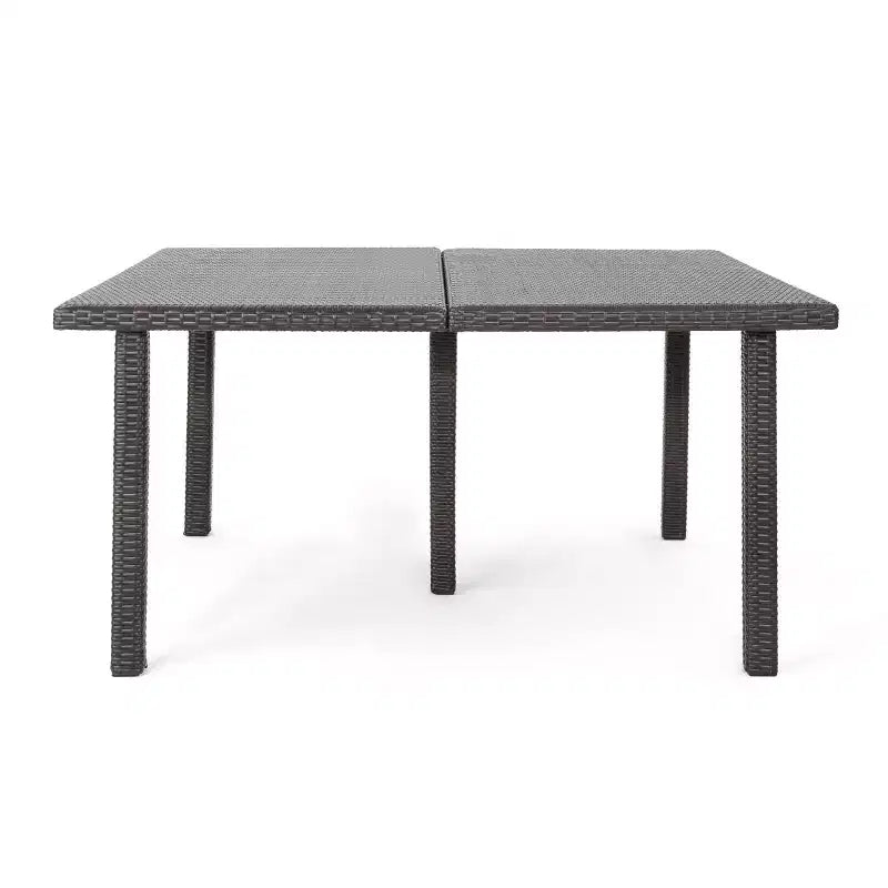 GDFStudio Hubery, ensemble de salle à manger d'extérieur en osier, 9 pièces, avec table carrée en rotin de 162 cm et coussins
