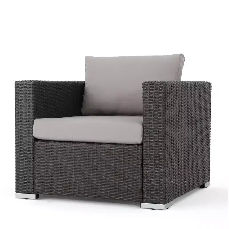 Christopher Knight Home Santa Rosa Outdoor Wicker and Aluminum 8 Piece Sofa Dining Set