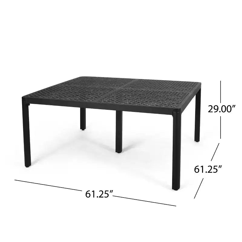 Christopher Knight Home Bragdon Outdoor Aluminum and Wicker 8 Seater Dining Set