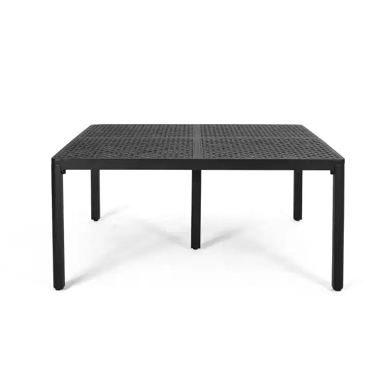 Christopher Knight Home Bragdon Outdoor Aluminum and Wicker 8 Seater Dining Set