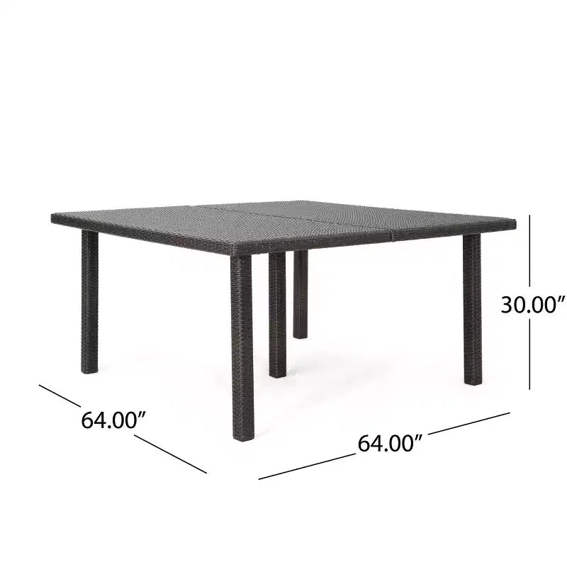 Christopher Knight Home Aristo Outdoor Wicker 9 Piece Square Dining Set