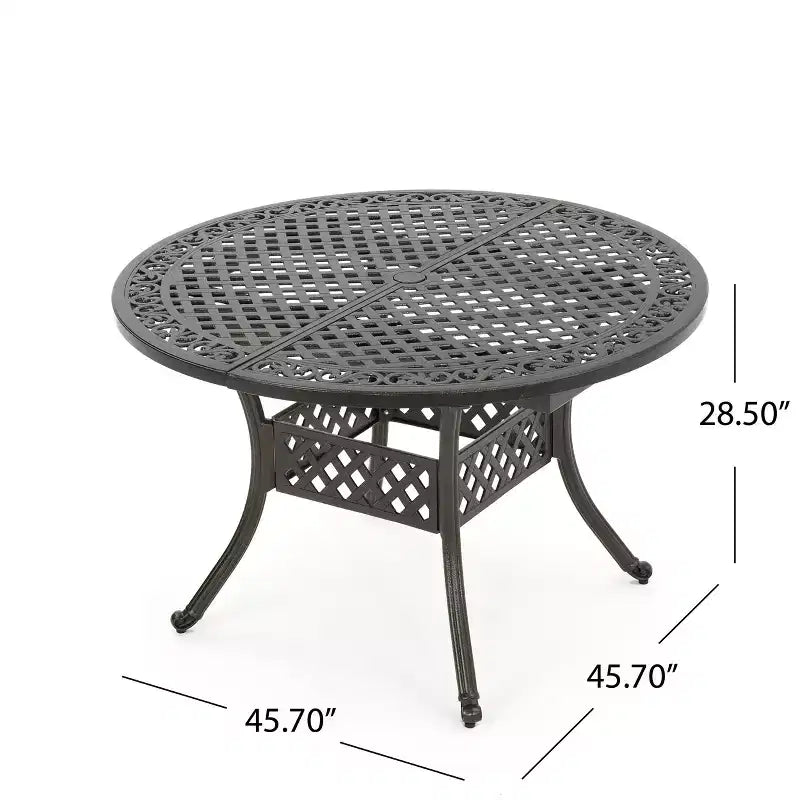 Ensemble de salle à manger extensible 5 pièces Christopher Knight Home Windley en aluminium d'extérieur