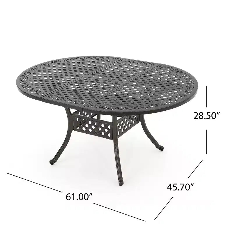 Ensemble de salle à manger extensible 5 pièces Christopher Knight Home Windley en aluminium d'extérieur