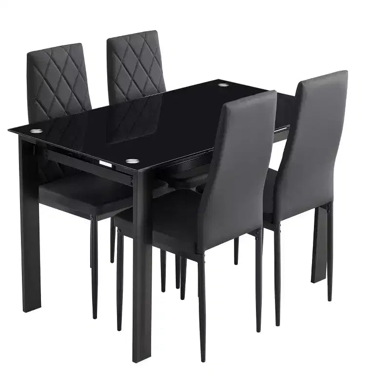 Ensemble de salle à manger MAYEERTY 7 pièces – Table rectangulaire en bois et 6 chaises rembourrées pour les réunions de famille