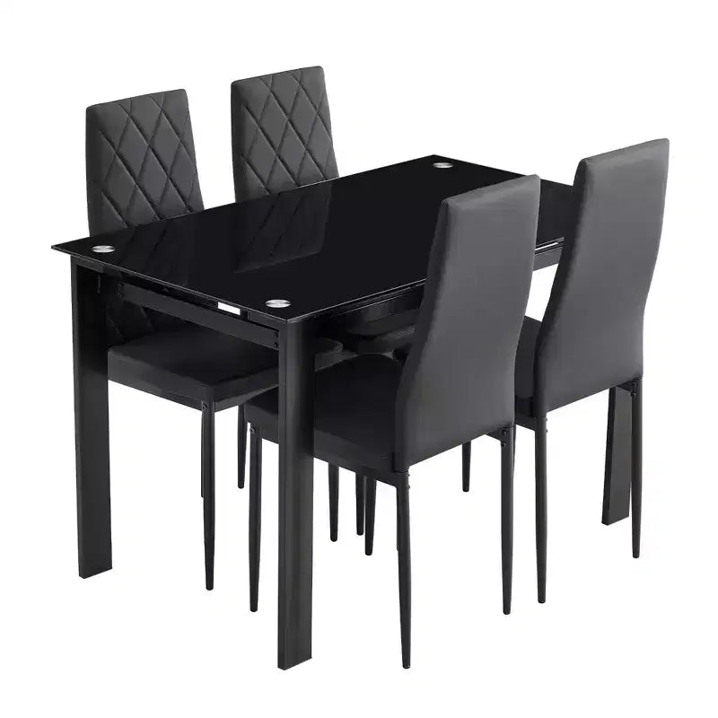 Ensemble de salle à manger MAYEERTY 7 pièces – Table rectangulaire en bois et 6 chaises rembourrées pour les réunions de famille