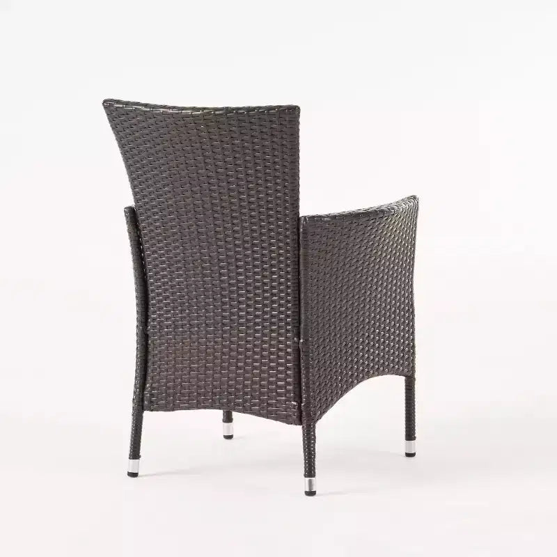 GDFStudio Carysfort Outdoor Wicker 5 Piece Dining Set with Water-Resistant Cushion