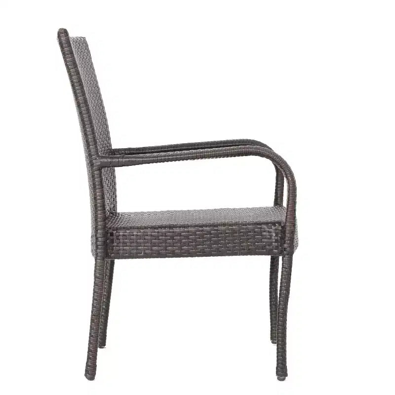 GDFStudio Galvez Ensemble repas d'extérieur 5 pièces en osier empilable